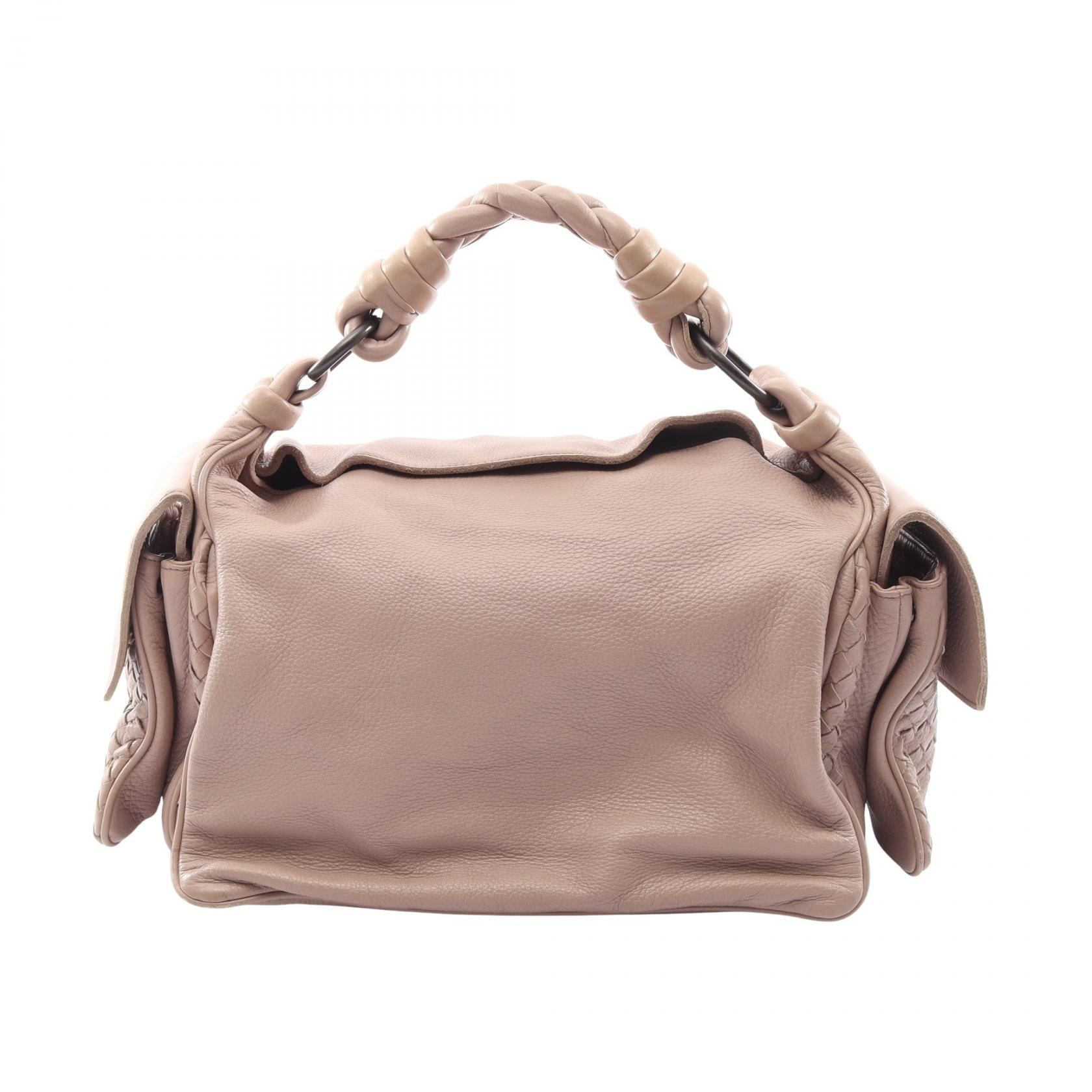 ボッテガヴェネタ BOTTEGA VENETA Cocker コッカー イントレチャート ショルダーバッグ バッグ レザー レディース ピンク系 【中古】