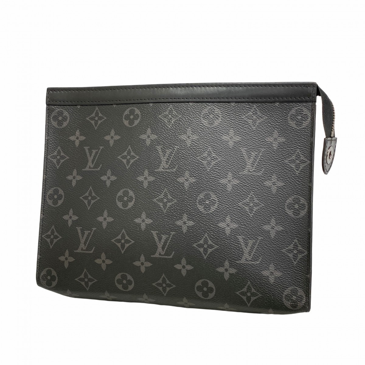 【6dd5266】ルイヴィトン クラッチバッグ モノグラム・エクリプス ポシェットヴォワヤージュMM M61692 ブラック【中古】メンズ