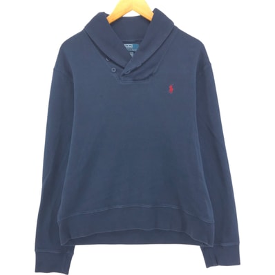 古着 ラルフローレン Ralph Lauren POLO by Ralph Lauren ショールカラー ワンポイントロゴスウェットシャツ トレーナー メンズXL相当/eaa550702