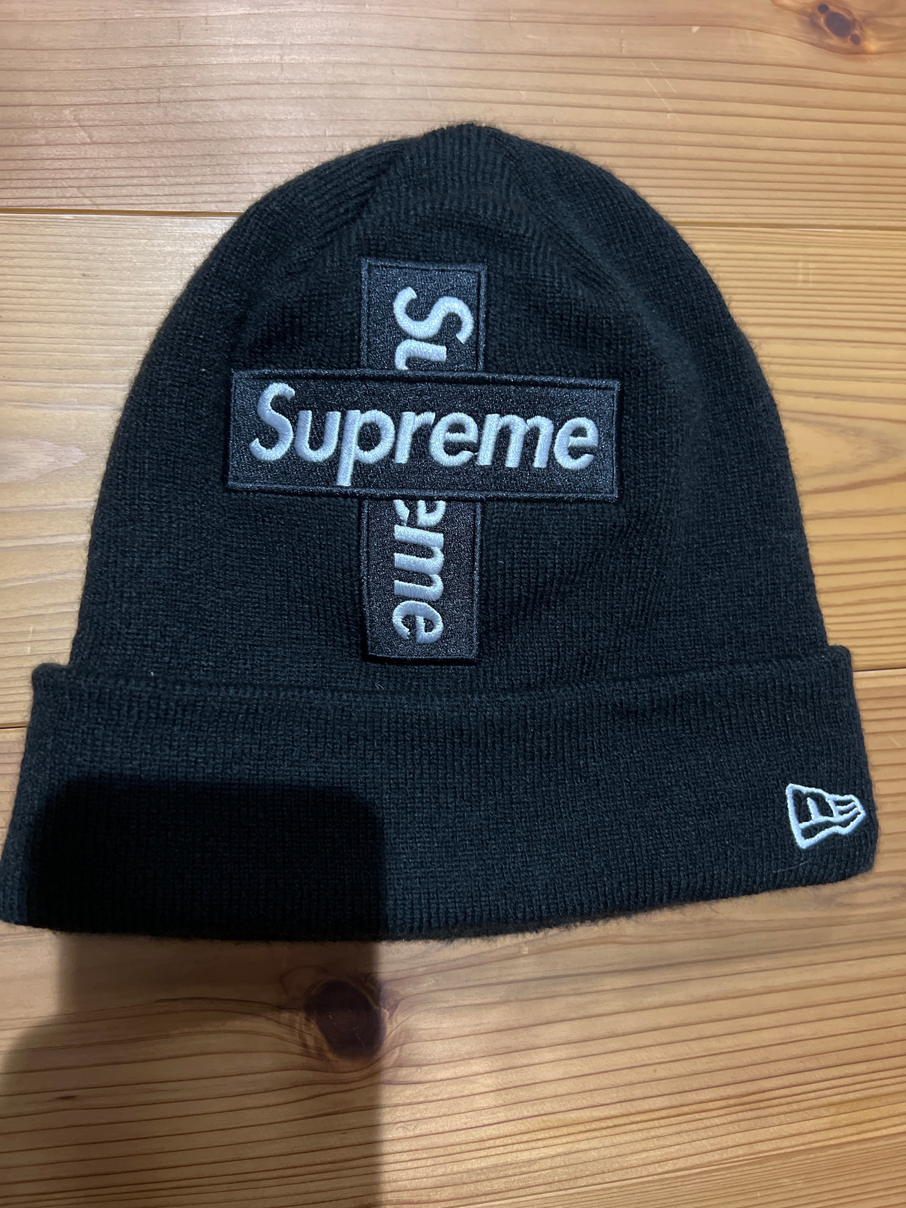 Supreme New Era® Cross Box Logo Beanie "Black"