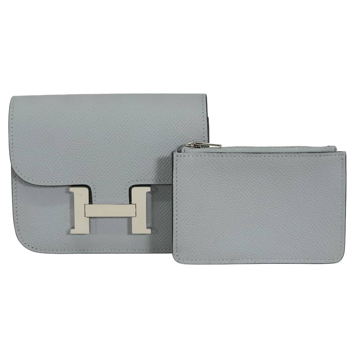 HERMES エルメス 二つ折り財布 コンスタンス スリム グリパンタン エプソン シルバー金具 K刻印 新品未使用