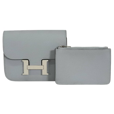 HERMES エルメス 二つ折り財布 コンスタンス スリム グリパンタン エプソン シルバー金具 K刻印 新品未使用