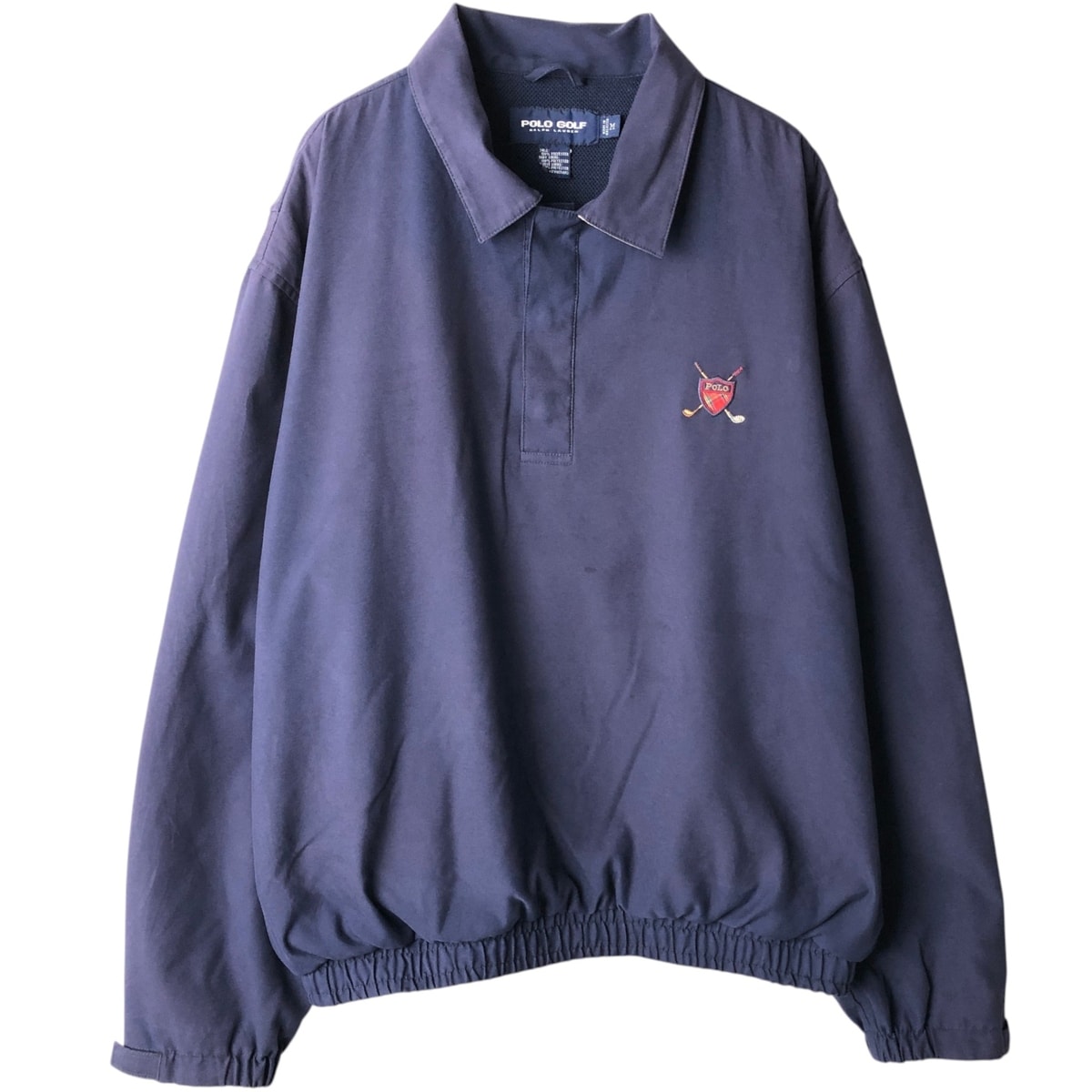古着 ラルフローレン Ralph Lauren POLO GOLF ポロゴルフ ハーフスナップ ウォームアッププルオーバー メンズM相当/eaa634413