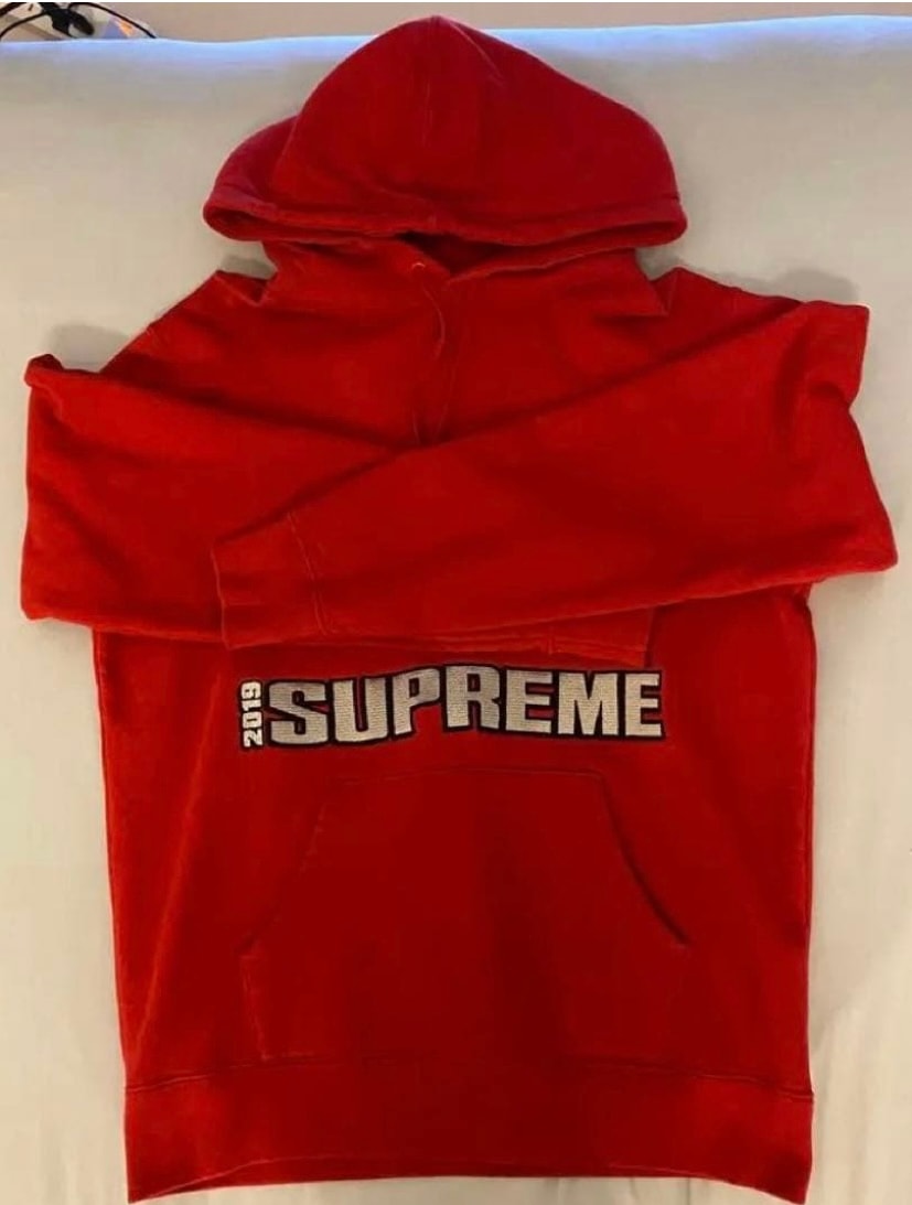 Supreme Blockbuster Hooded Sweatshirt "Red"