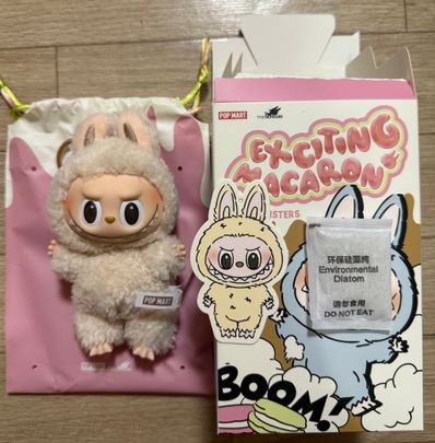 POP MART THE MONSTERS (LABUBU) Exciting Macaron Plush Series SOYMILK