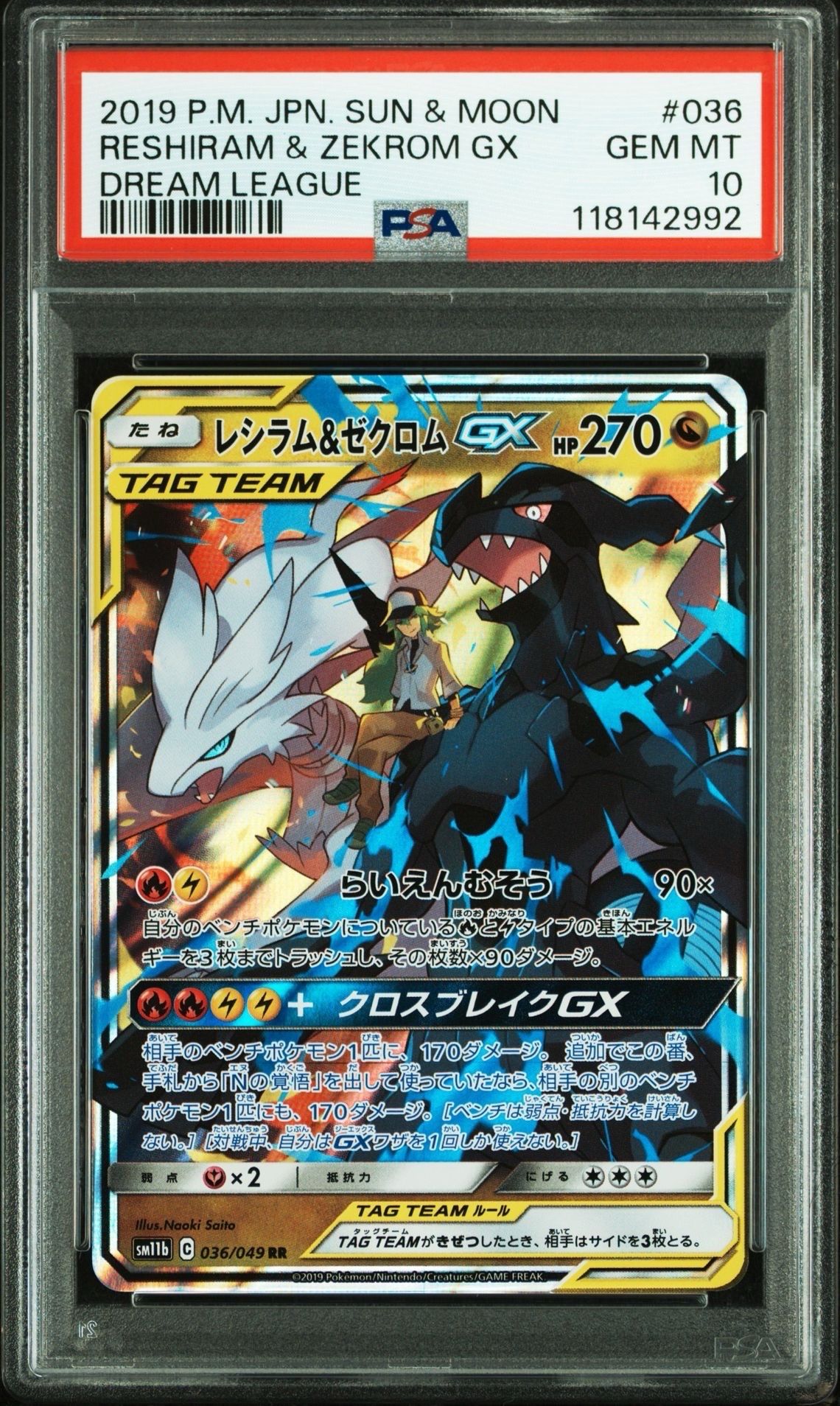レシラム&ゼクロムGX (N) RR[SM11b 036/049](強化拡張パック「ドリームリーグ」)