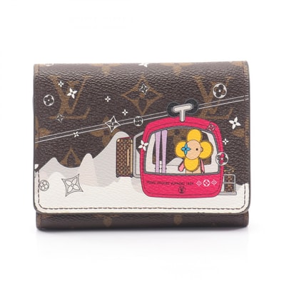 ルイ・ヴィトン LOUIS VUITTON ポルトフォイユ ヴィクトリーヌ 三つ折り財布 財布 PVCコーティングキャンバス モノグラム・ヴィヴィエンヌ レディース ブラウン系 / マルチカラー M68492 【中古】