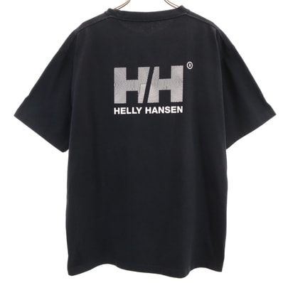 HELLY HANSEN ヘリーハンセン バックロゴ 半袖 Tシャツ XL ブラック アウトドア