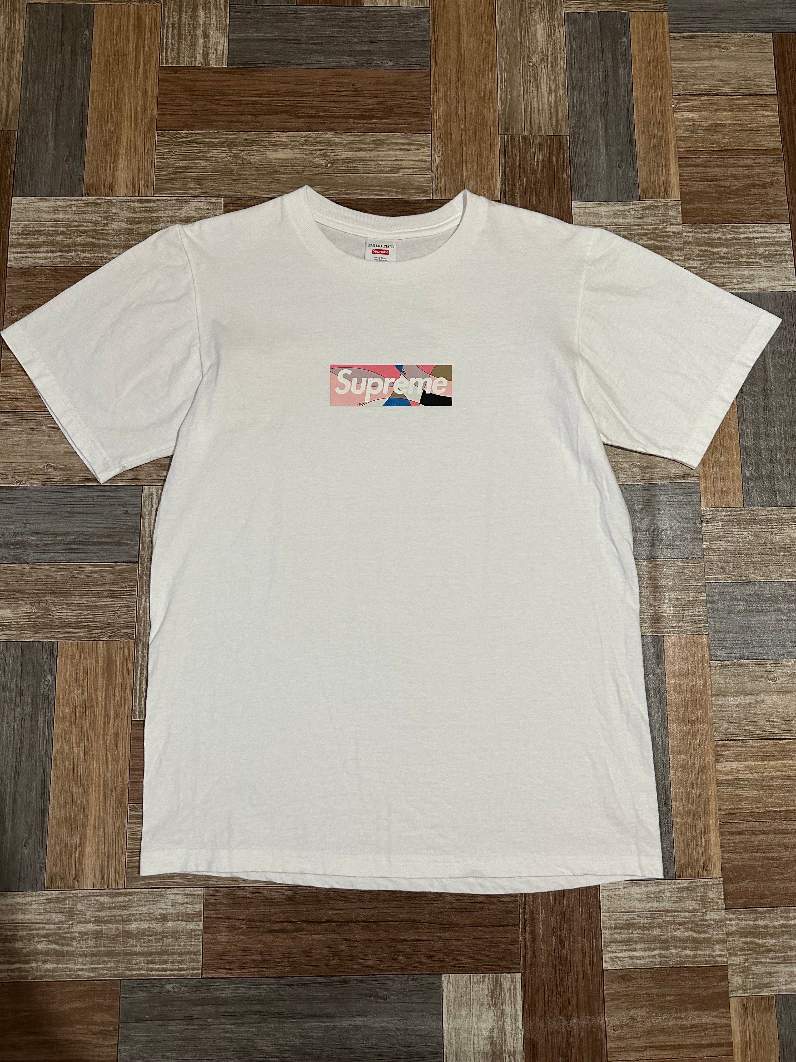Supreme / Emilio Pucci® Box Logo Tee "White/Pink"
