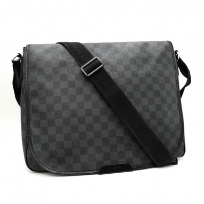 LOUIS VUITTON(ルイ・ヴィトン)ダニエルGM ヴィンテージ ショルダーバッグ メッセンジャーバッグ ダミエ・グラフィット ブラック メンズ N58029【中古】