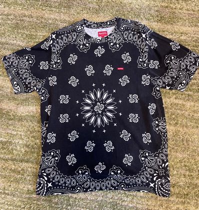 Supreme Small Box Tee "Bandana Black"(21SS)