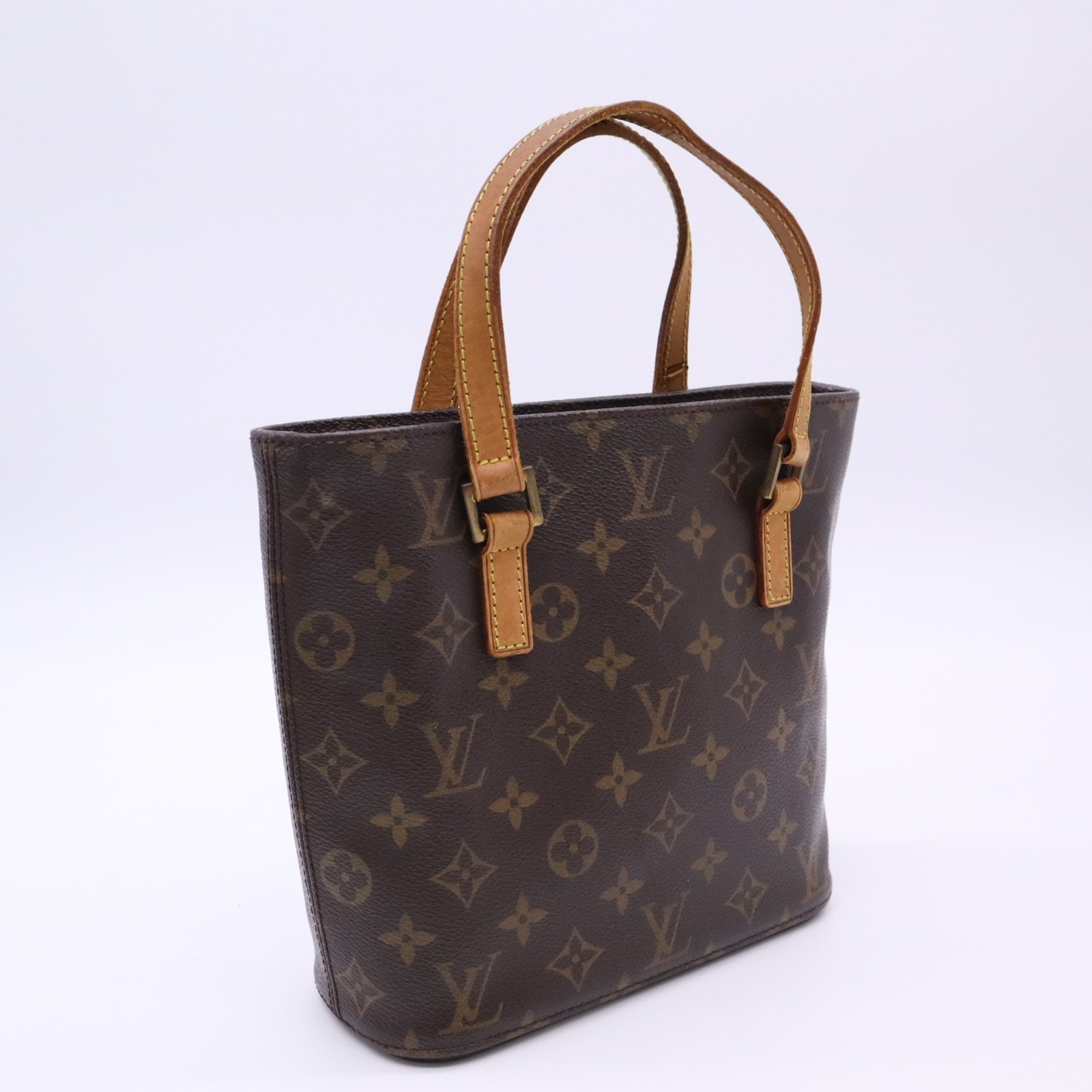 LOUIS VUITTON ルイ・ヴィトン モノグラム ヴァヴァンPM M51172 ハンドバッグ ブラウン ベージュ コーティングキャンバス レザー レディース
