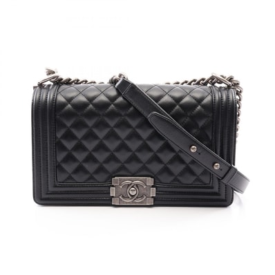 シャネル CHANEL ボーイシャネル ショルダーバッグ バッグ キャビアスキン(グレインドカーフ) レディース ブラック系 A67086 【中古】