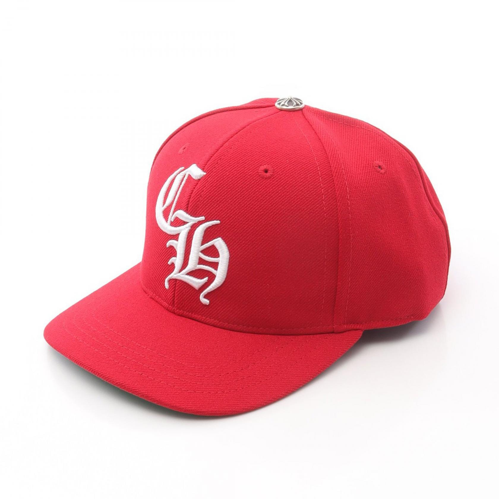 クロムハーツ CHROME HEARTS CHロゴ刺繍 キャップ 帽子 コットン / ポリエステル メンズ レッド系 【中古】