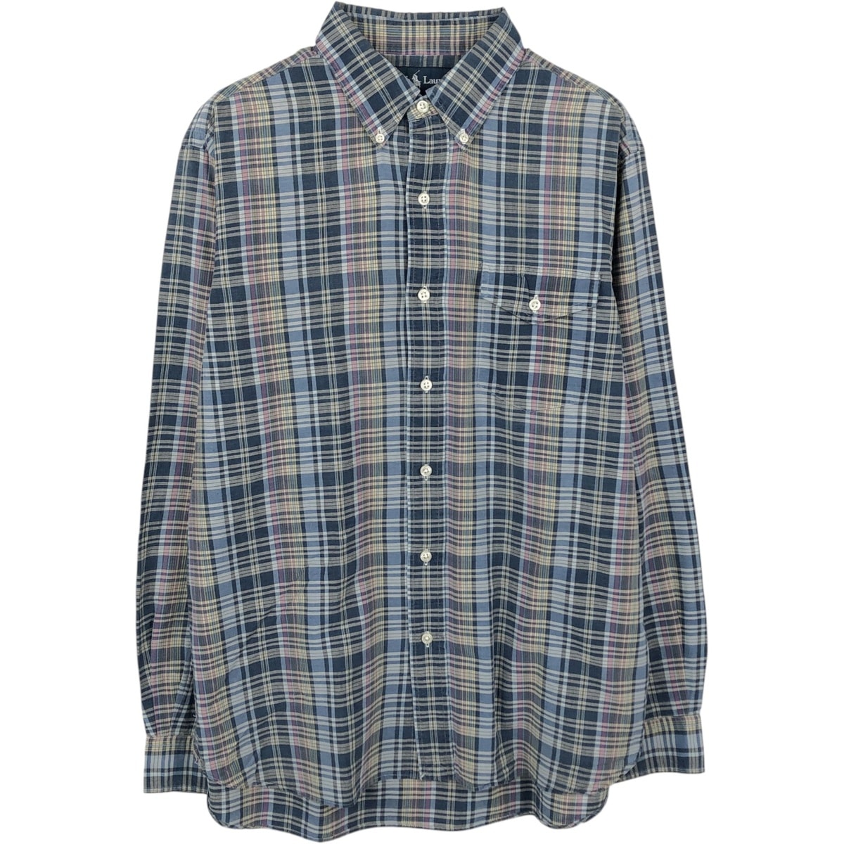 古着 ラルフローレン Ralph Lauren 長袖 ボタンダウンチェックシャツ メンズM相当/eaa666301