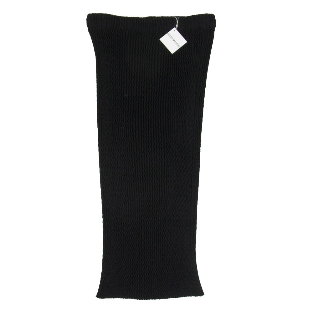ISSEY MIYAKE イッセイミヤケ IM23-KG287 SPONGY スポンジ ニット プリーツ スカート ブラック系 2【美品】【中古】