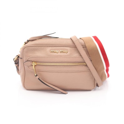 ミュウ ミュウ Miu Miu MADRAS マドラス 2WAY ショルダーバッグ バッグ レザー レディース ピンク系 【中古】