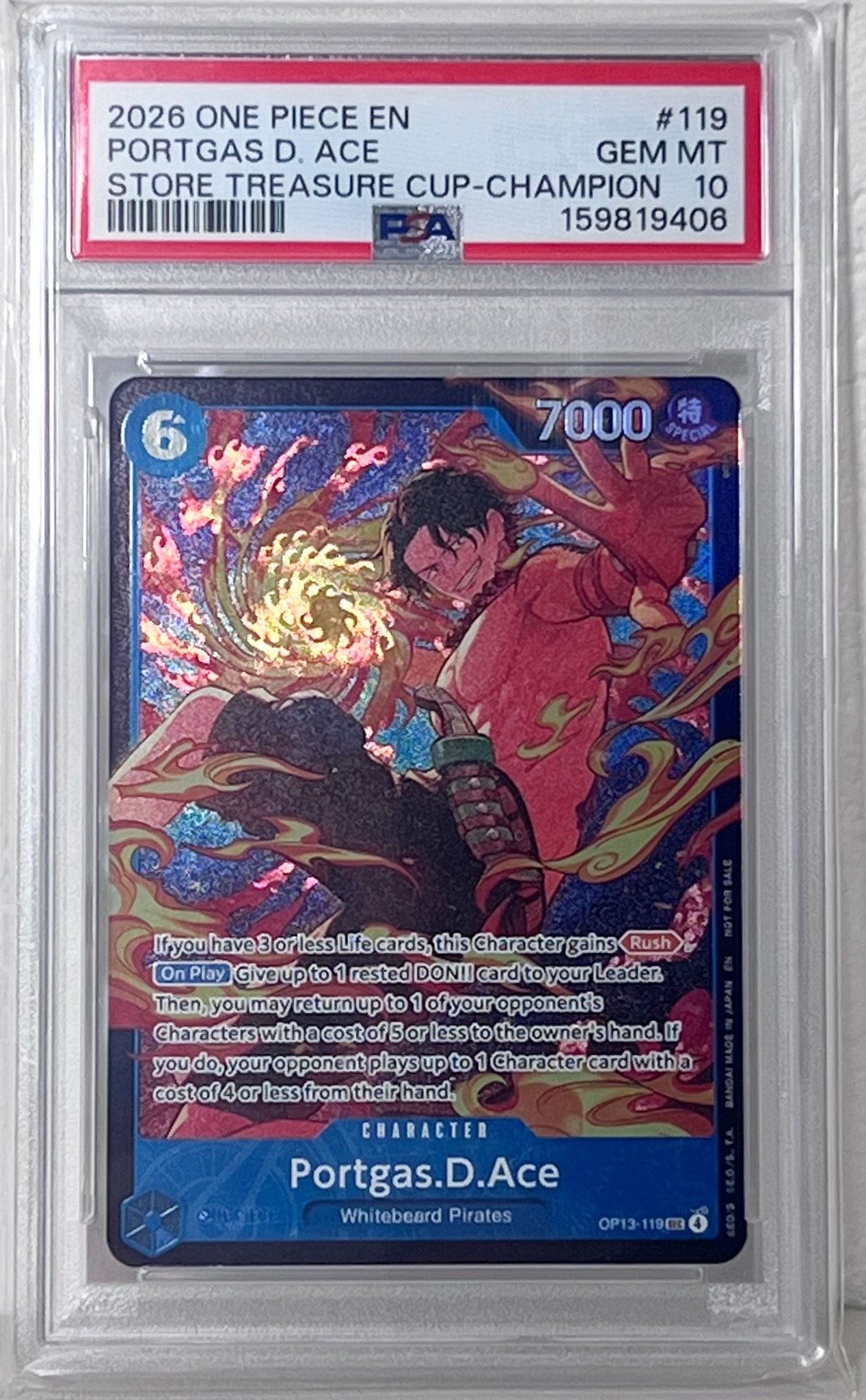 ポートガス・D・エース SEC :優勝記念品 [OP13-119]【英語版】(プロモーションカード「ストアトレジャーカップ 2026年3月」)