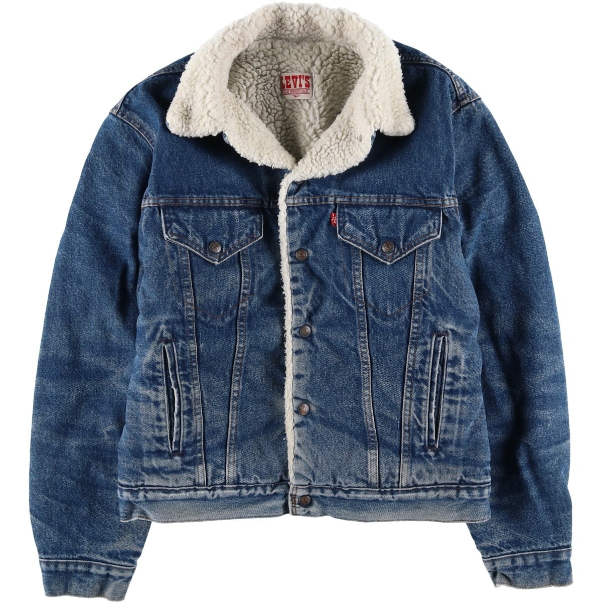 古着 80~90年代 リーバイス Levi's 70608-0216 中綿入り デニムボアジャケット USA製 メンズM相当 ヴィンテージ/eaa616984