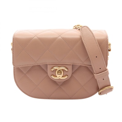 シャネル CHANEL マトラッセ ショルダーバッグ バッグ カーフ(牛革) レディース ベージュ系 【中古】