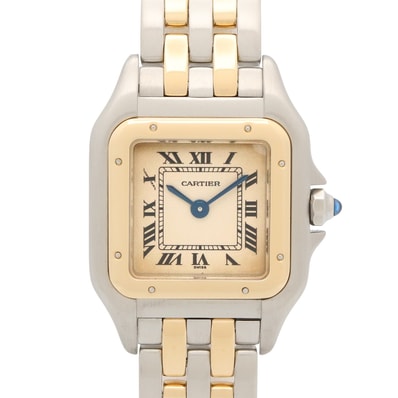 カルティエ CARTIER パンテール SM 2ロウ 腕時計 時計 K18(イエローゴールド) ステンレススチール レディース アイボリー系 W25029B6 【中古】