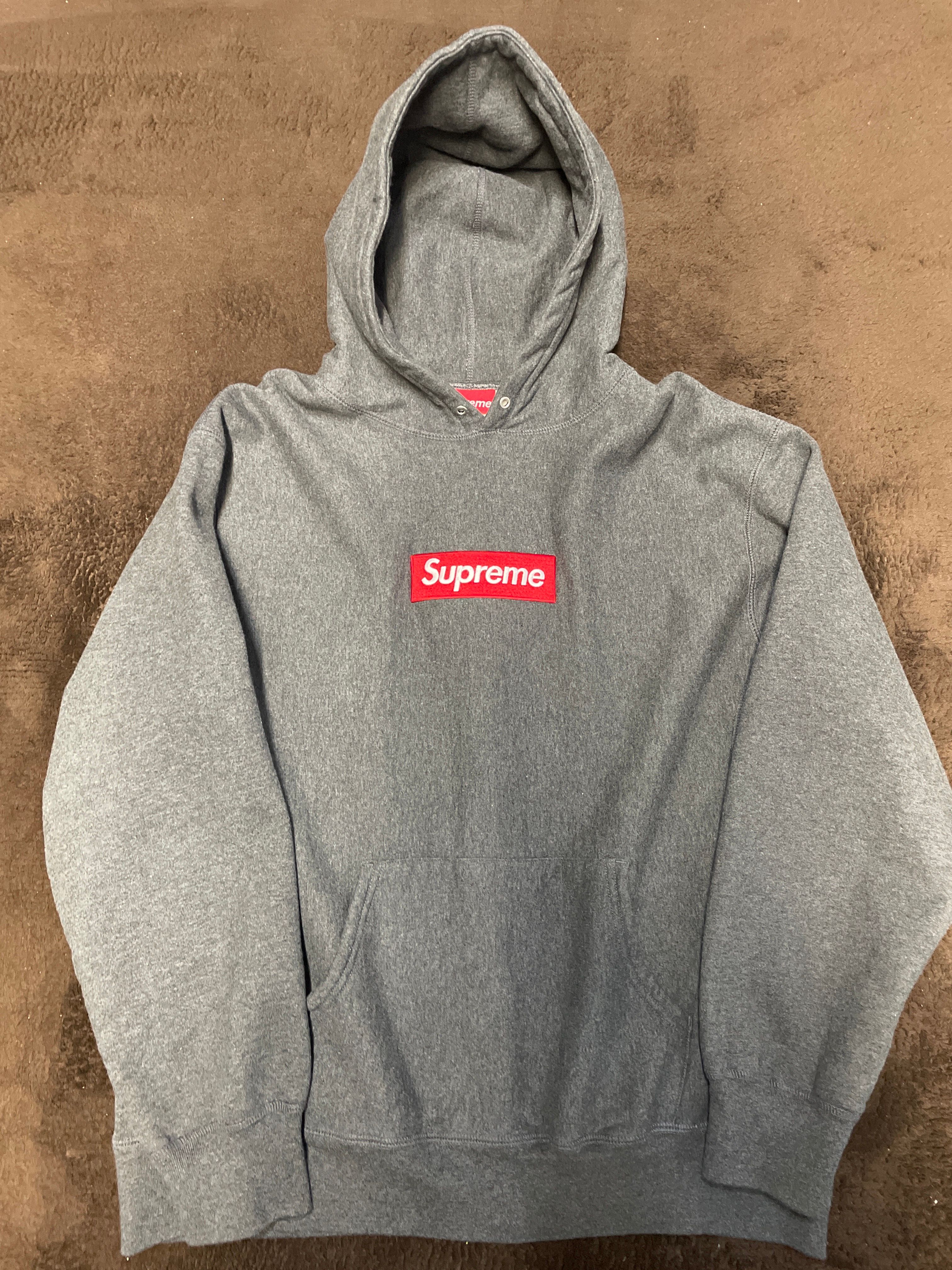 Supreme Box Logo Hooded Sweatshirt "Charcoal" (21FW)