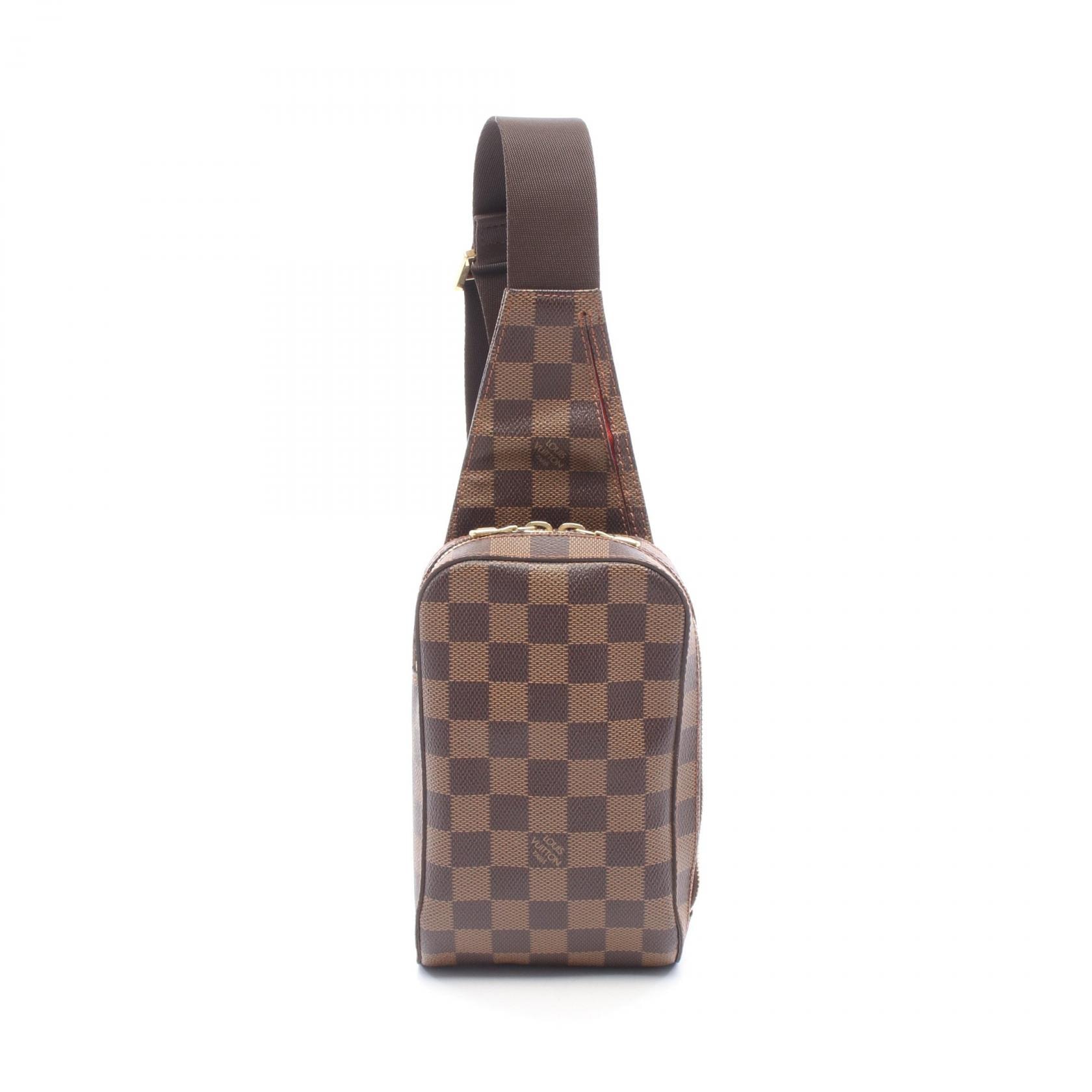 ルイ・ヴィトン LOUIS VUITTON ジェロニモス ダミエエベヌ ウエストバッグ ボディバッグ バッグ PVCコーティングキャンバス レザー メンズ レディース ブラウン系 N51994 【中古】