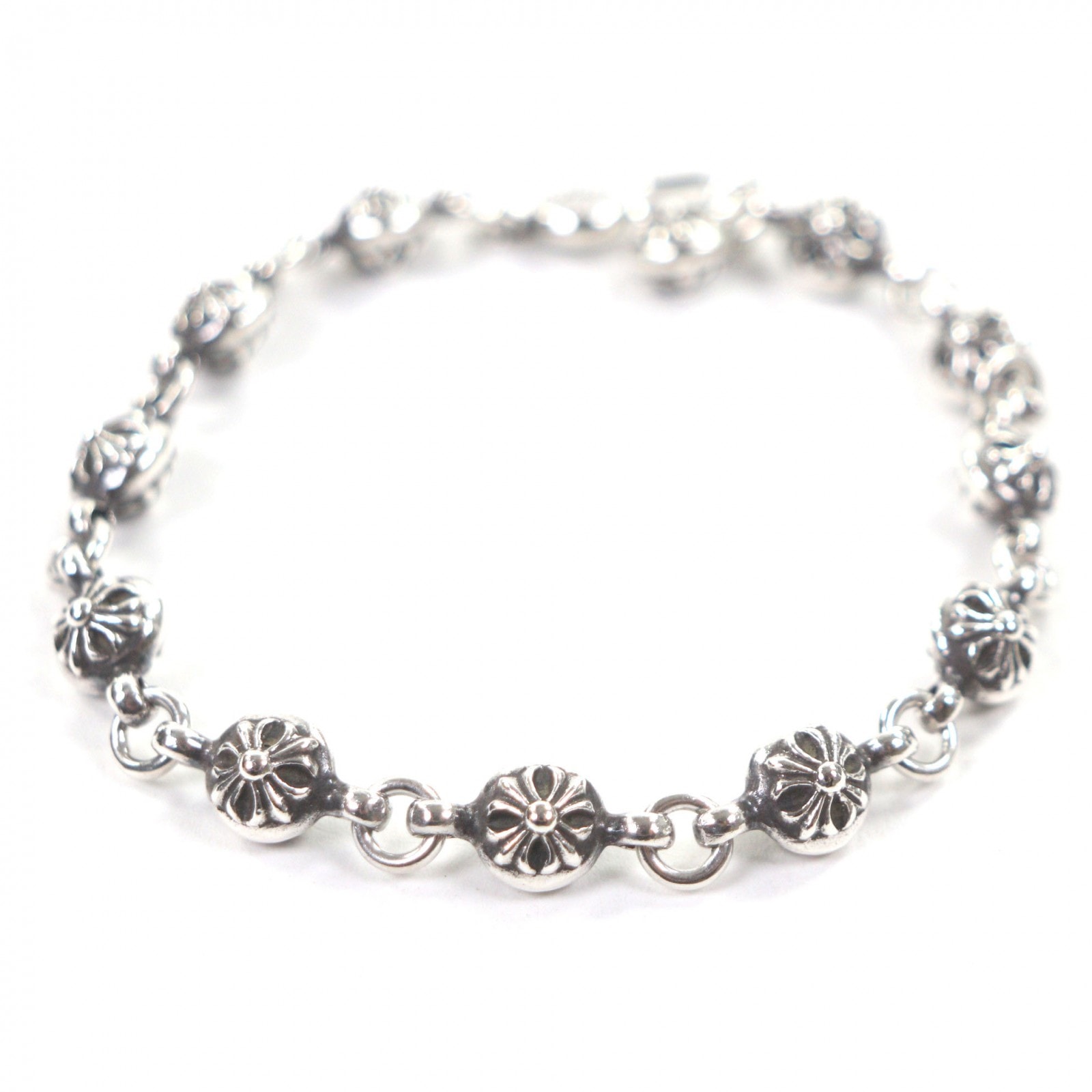 Chrome Hearts # 1 Cross Ball Bracelet "Silver"