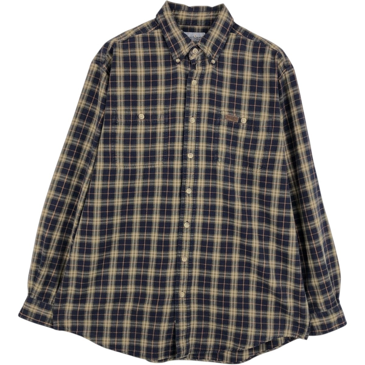 古着 カーハート Carhartt 長袖 ボタンダウン フランネルチェックシャツ メンズL相当/eaa675446