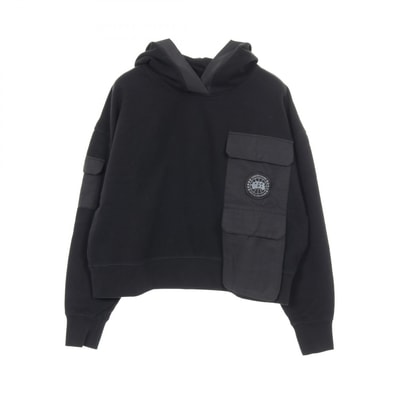 カナダグース CANADA GOOSE イェーツ フーディー パーカー 衣料品 トップス コットン レディース ブラック系 7079W 【中古】