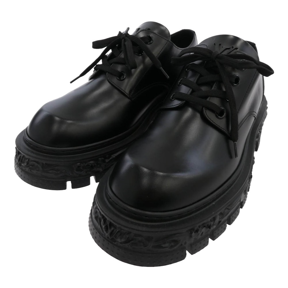 LOUIS VUITTON ルイ・ヴィトン その他靴 BM0262 LVバロックライン レザー ダービー シューズ ブラック系 7.5【極上美品】【中古】
