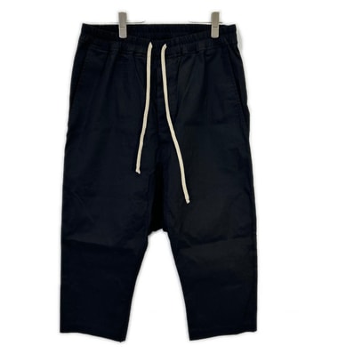 リックオウエンス RU16F6381 16AW ブラック DRAWSTRING サルエルクロップドパンツ 40