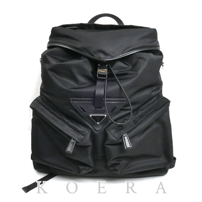PRADA プラダ テスート Re-Nylon リュック・デイパック ブラック 2VZ108 メンズ【中古】【美品】