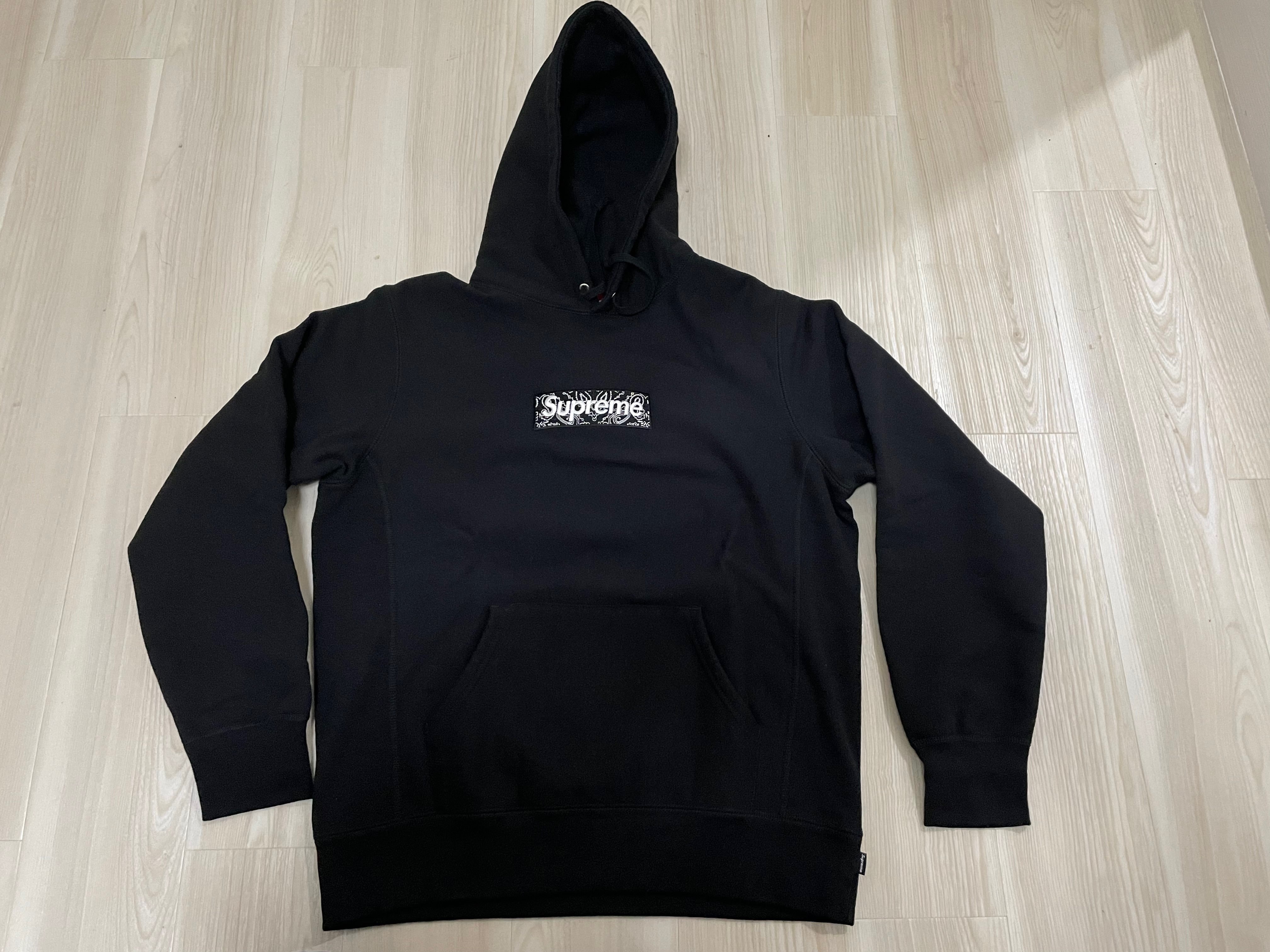 Supreme Bandana Box Logo Hooded Sweatshirt "Black"