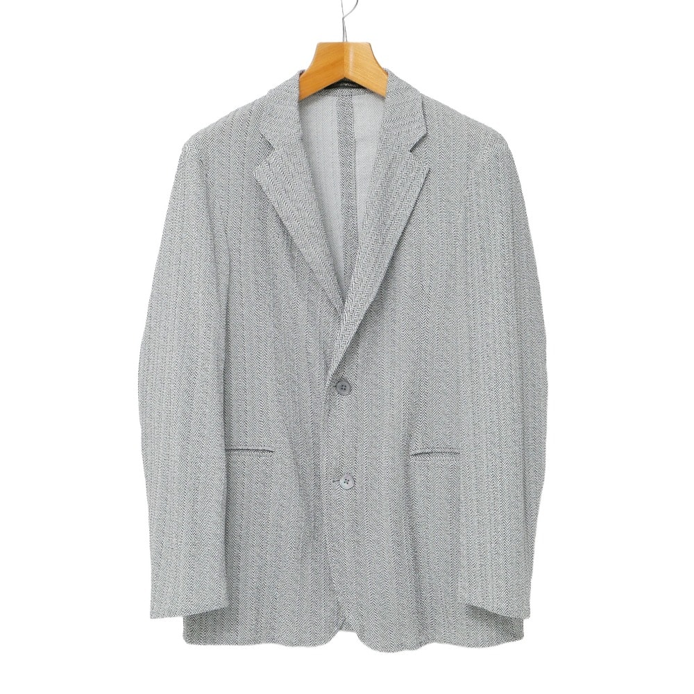 2025SS■Emporio Armani エンポリオ・アルマーニ テーラードジャケット サイズ48 ヘリンボーン シングル ブレザー ブランド古着【中古】20260122/RA7399