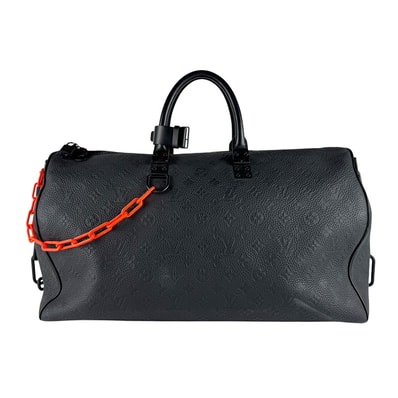 ルイ ヴィトン LOUIS VUITTON ボストンバッグ モノグラム キーポル バンドリエール50 レザー/M53263 ブラック メンズ【中古】 z10006