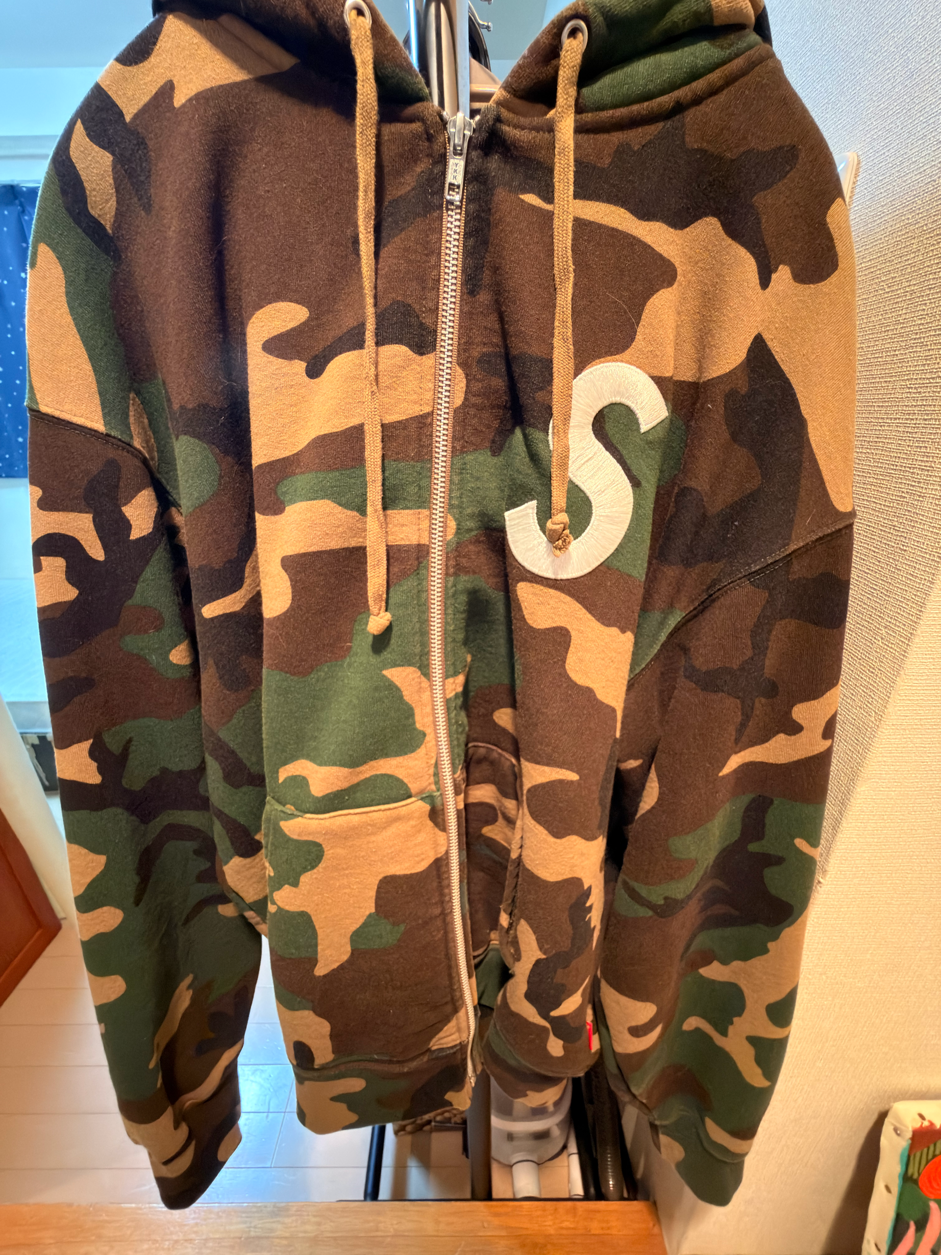 Supreme S Logo Zip Up Hooded Sweatshirt (25FW) "Woodland Camo"