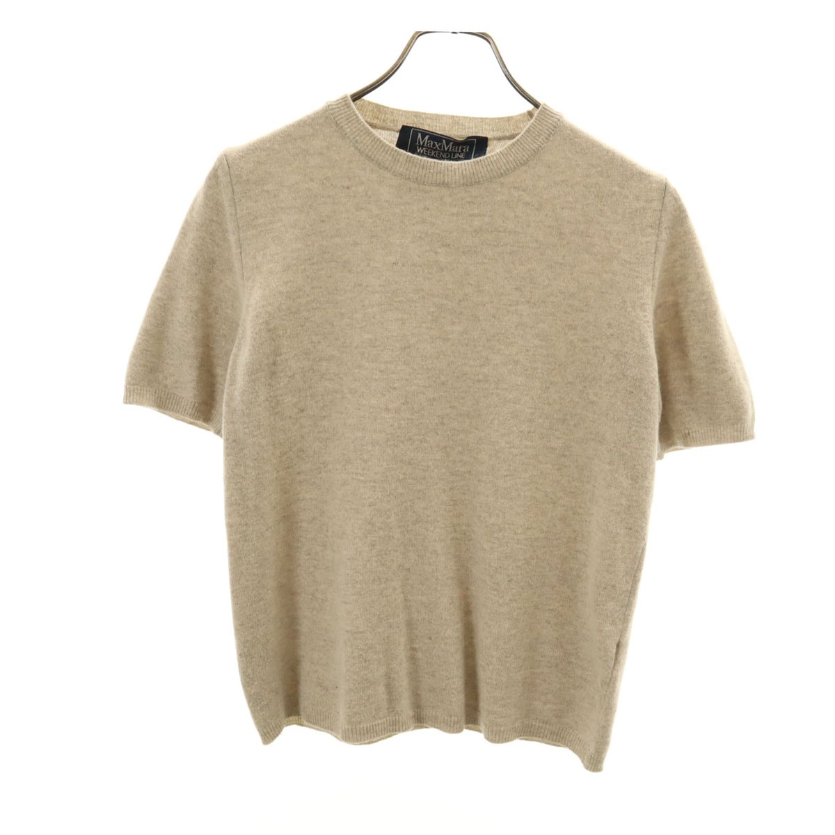 MAX MARA WEEK END LINE マックスマーラウィークエンドライン イタリア製 半袖 ニット M グレージュ セーター