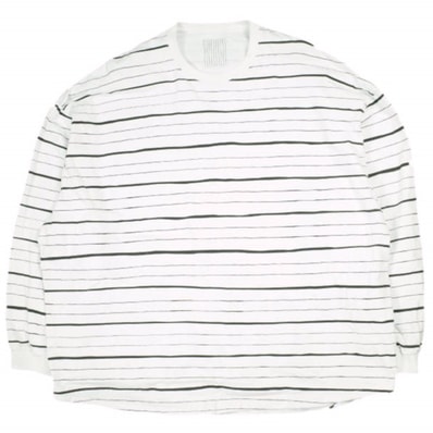 Stripes For Creative ストライプフォークリエイティブ S.F.C 25SS SUPER BIG MIX SIDE STRIPES LS TEE スーパービッグミックスサイドストライプロングスリーブTシャツ XL WHITE 長袖 ボーダー