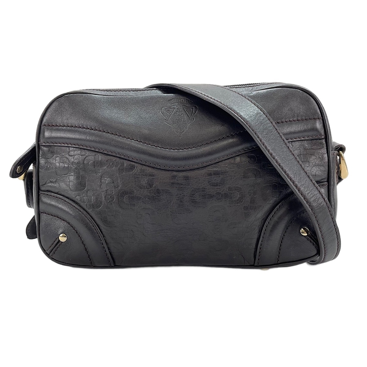 グッチ GUCCI レザー ほホースビット柄 ショルダーバッグ【中古】