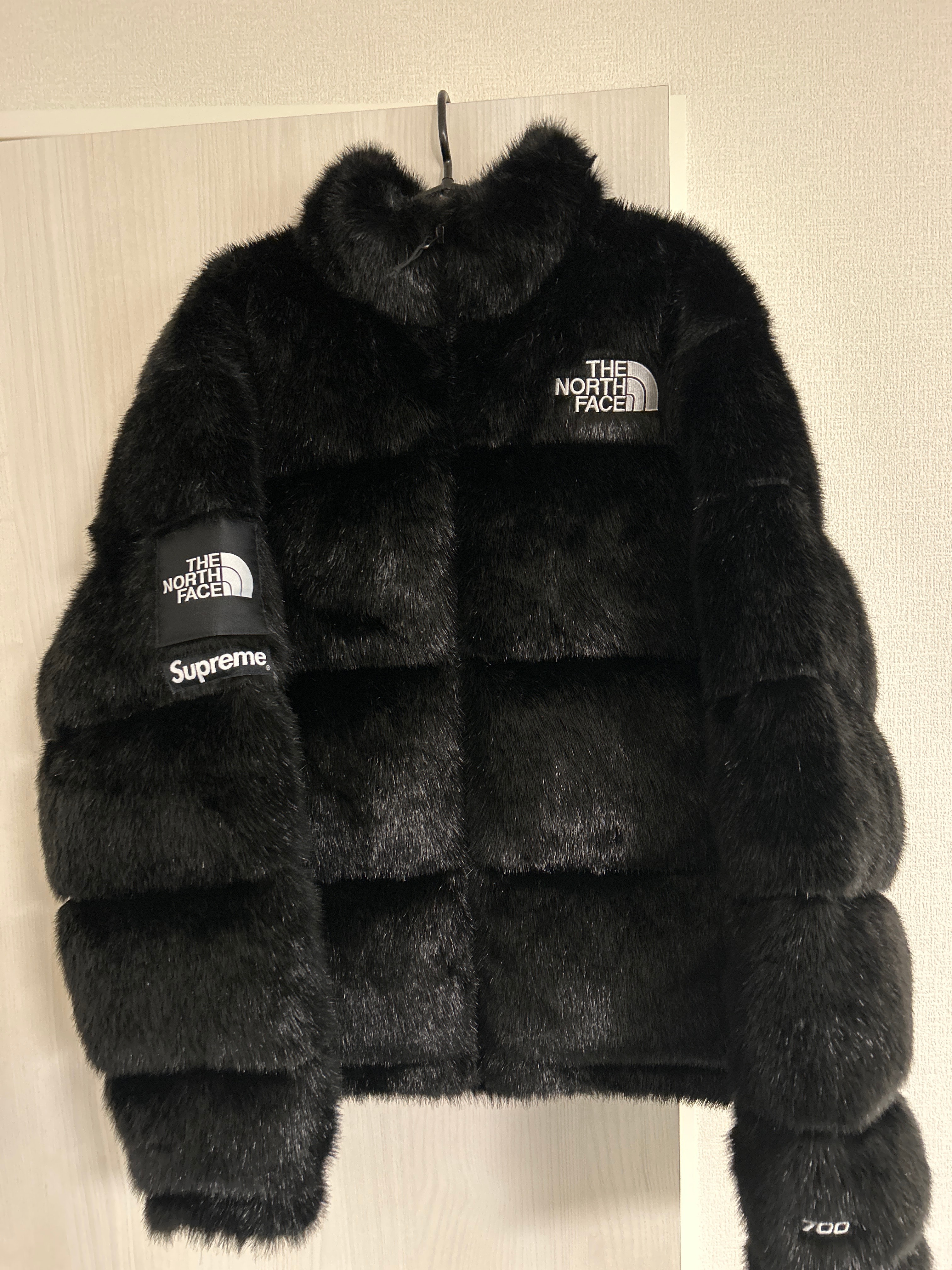 Supreme x The North Face Faux Fur Nuptse Jacket "Black"