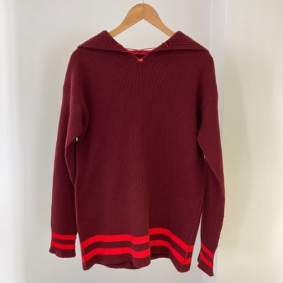 Maison Margiela(メゾン・マルジェラ) セーラーカラー ボーダーニット サイズM レッド