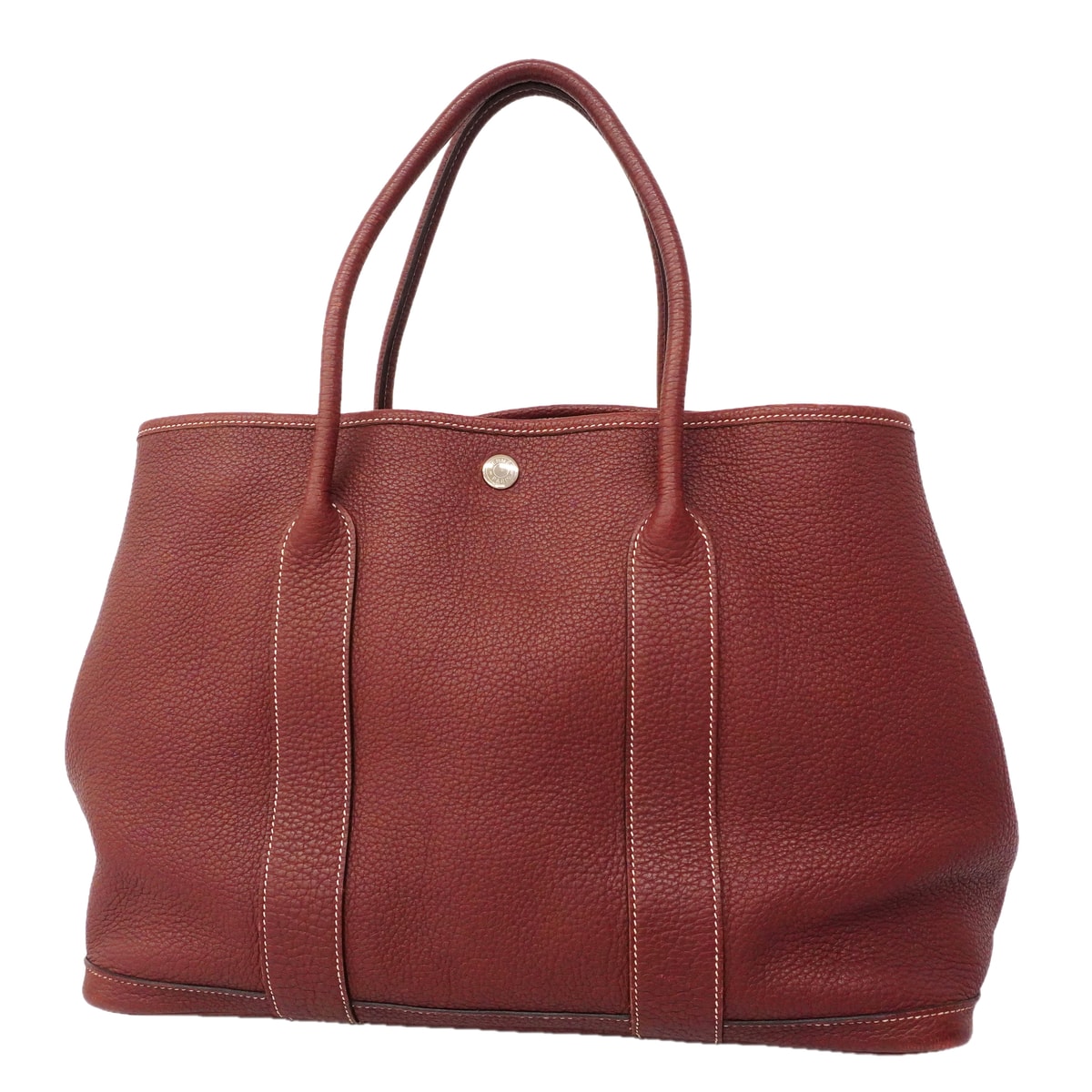 ★SALE【6hc2495】エルメス トートバッグ ガーデンパーティPM ネゴンダ ルージュアッシュ シルバー金具 □Q刻印【中古】レディース