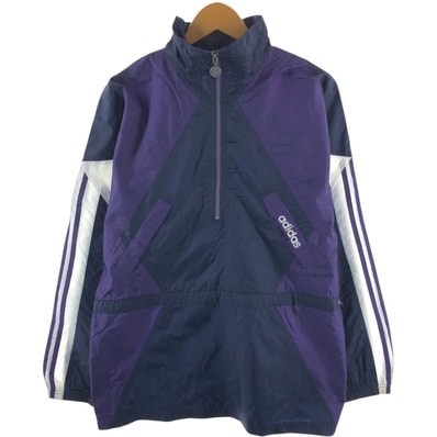 古着 80~90年代 アディダス adidas ハーフジップ ナイロンプルオーバー メンズS相当 ヴィンテージ/eaa520924