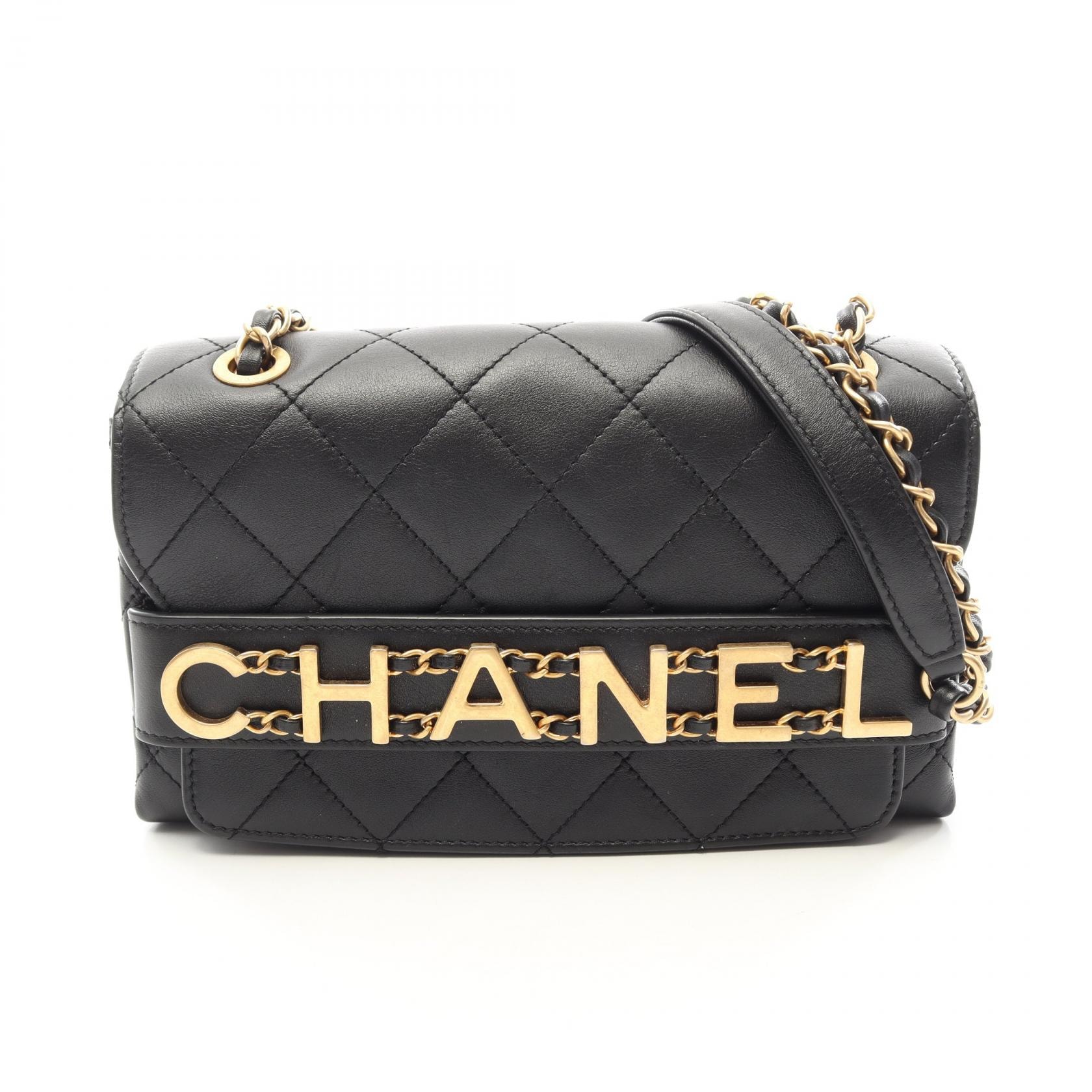 シャネル CHANEL マトラッセ ショルダーバッグ バッグ ラムスキン(羊革) レディース ブラック系 【中古】