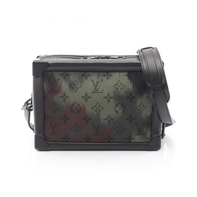 ルイ・ヴィトン LOUIS VUITTON ソフトトランク モノグラムカモフラージュ ショルダーバッグ バッグ ナイロン レザー メンズ カーキ系 / ブラック系 M56428 【中古】