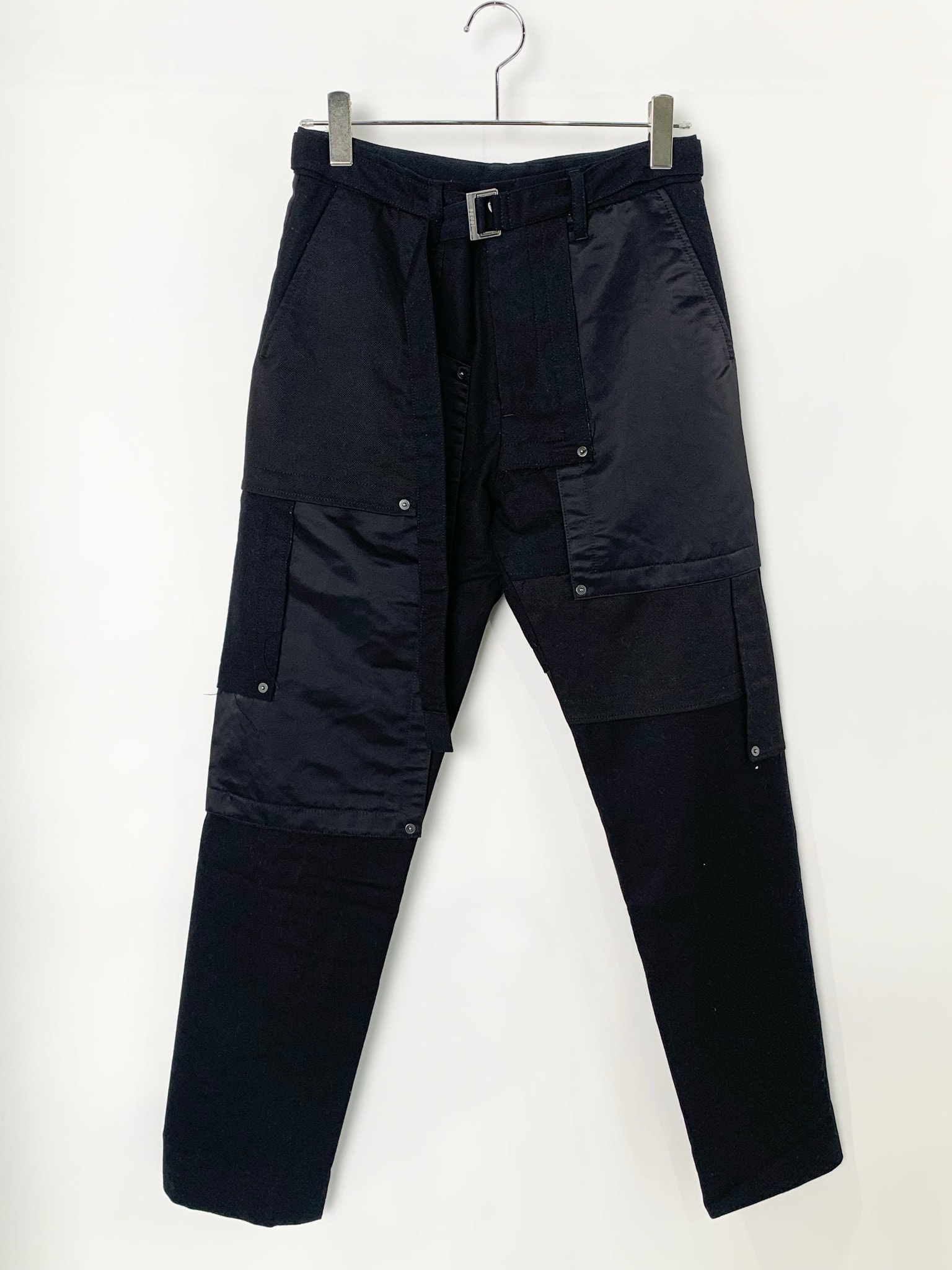 sacai 20AW Fabric Combo Pants "Black"