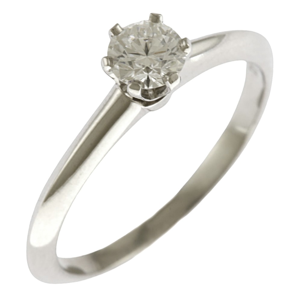 ティファニー ソリティア リング 指輪 10号 Pt950プラチナ ダイヤモンド レディース TIFFANY&Co.  中古