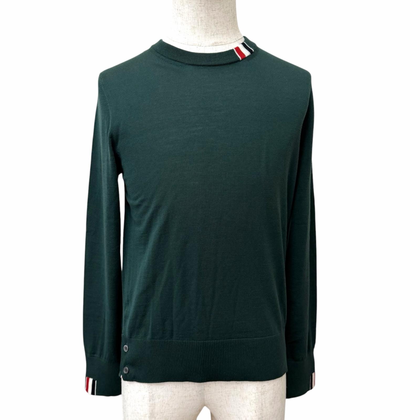 極美品 トムブラウン セーター ダークグリーン メンズ 1