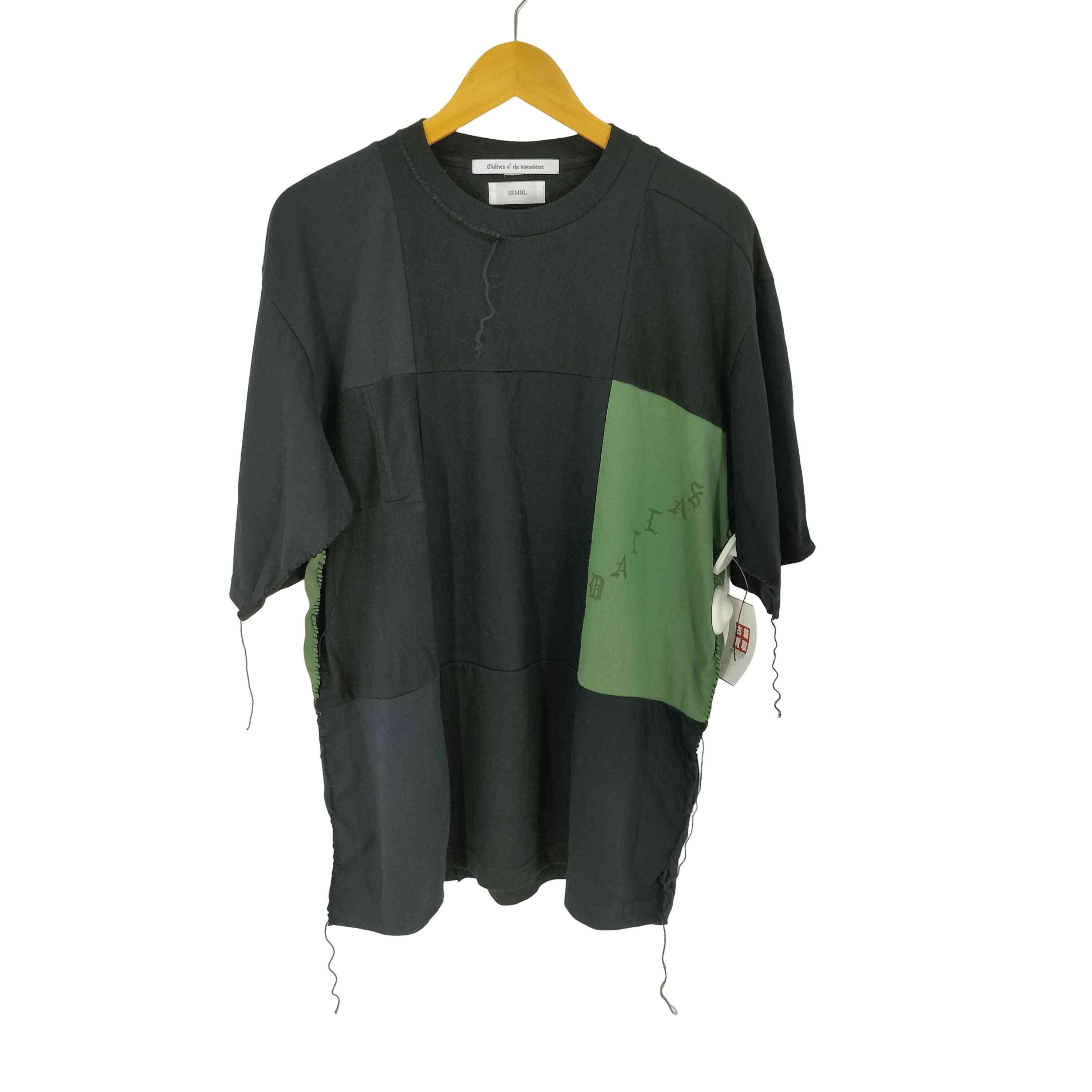×SEMBL RE:PATCH WORK SS TEE L BLACK ASSORT ハンドメイドヴィンテージパッチTシャツ 再構築【1143680890338】